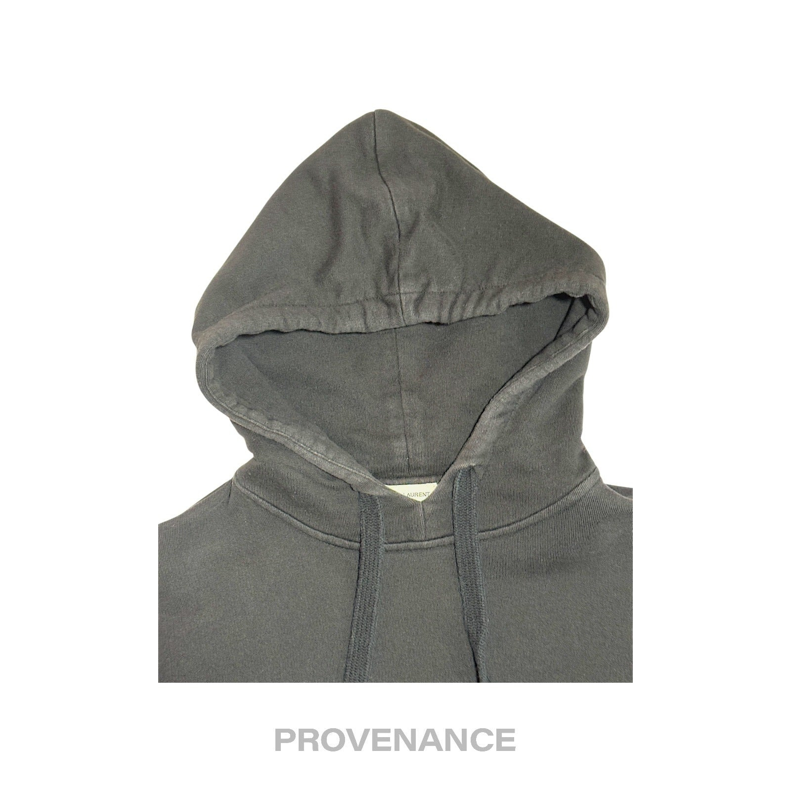 Saint Laurent Paris SLP Logo Hoodie Slow Kissing Black S - 5