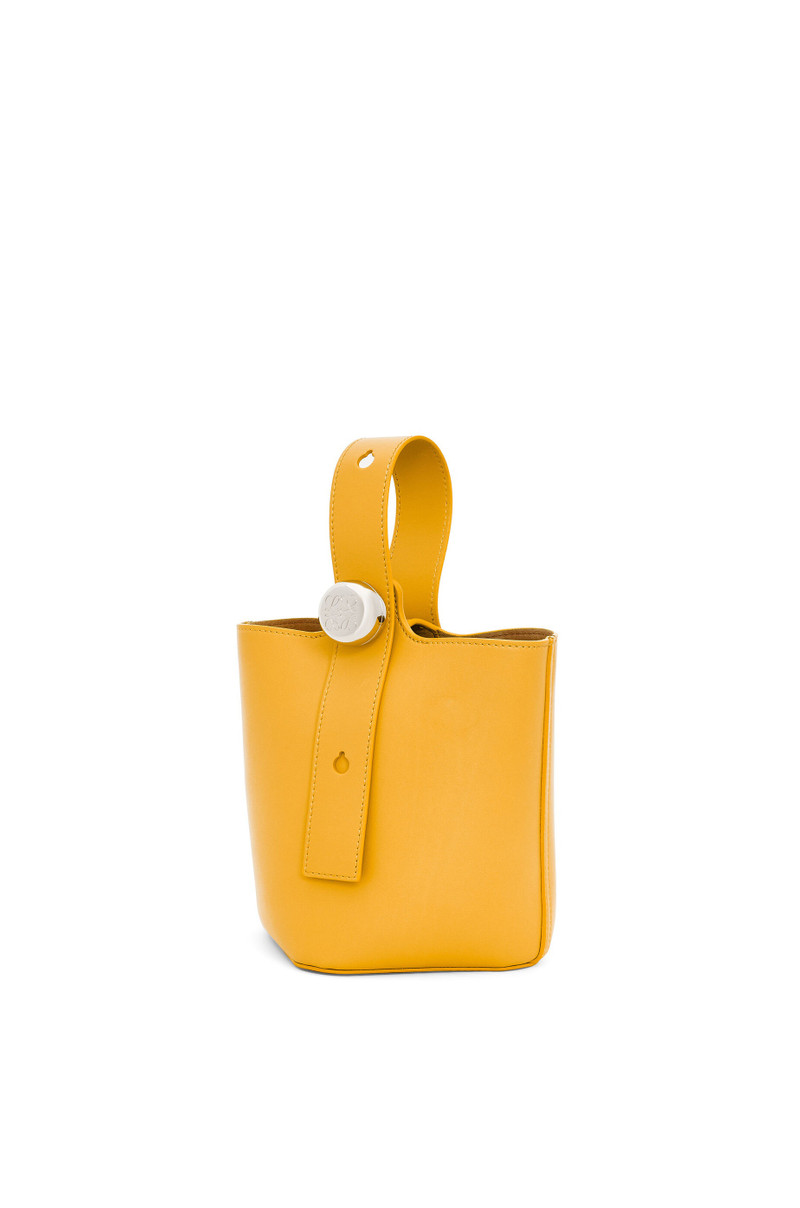 Mini Pebble Bucket bag in mellow calfskin 2