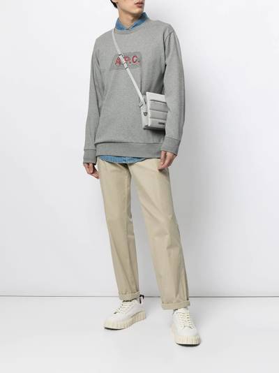 A.P.C. logo-print crew neck sweatshirt outlook