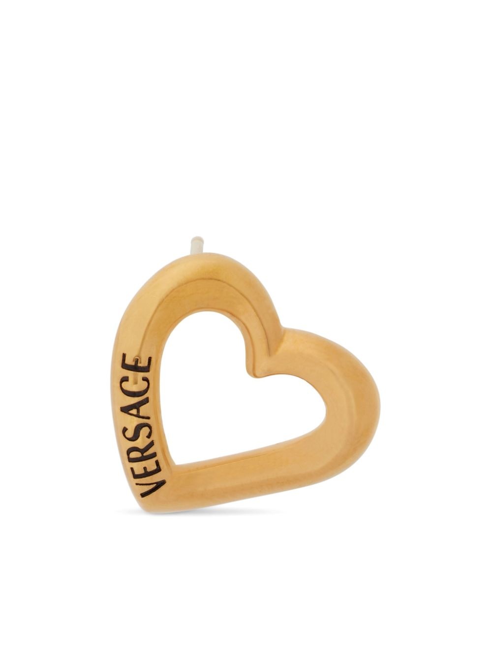 logo-print heart-motif earrings - 3