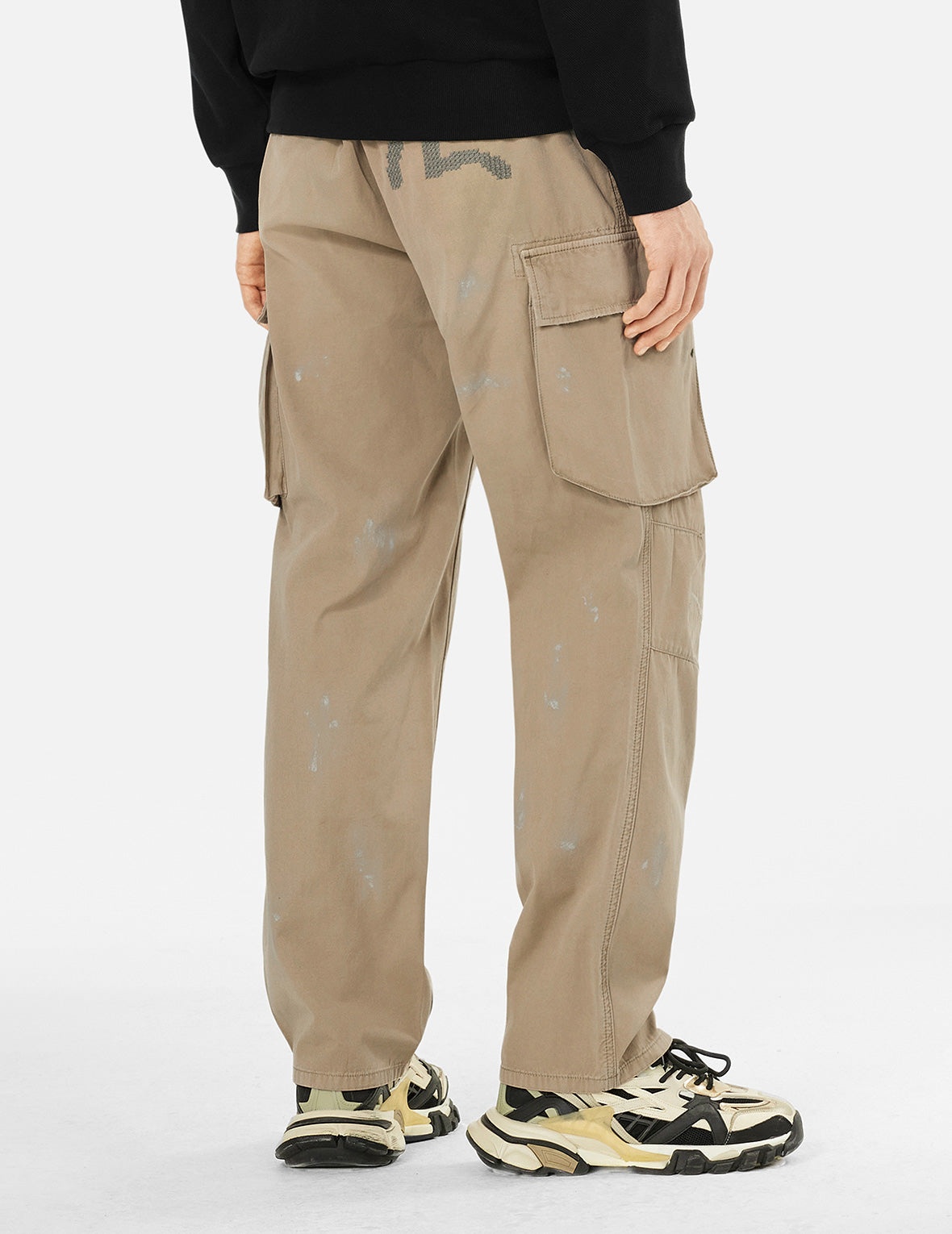 Totem Seagull Embroidery Straight Fit Cargo Pants - 12