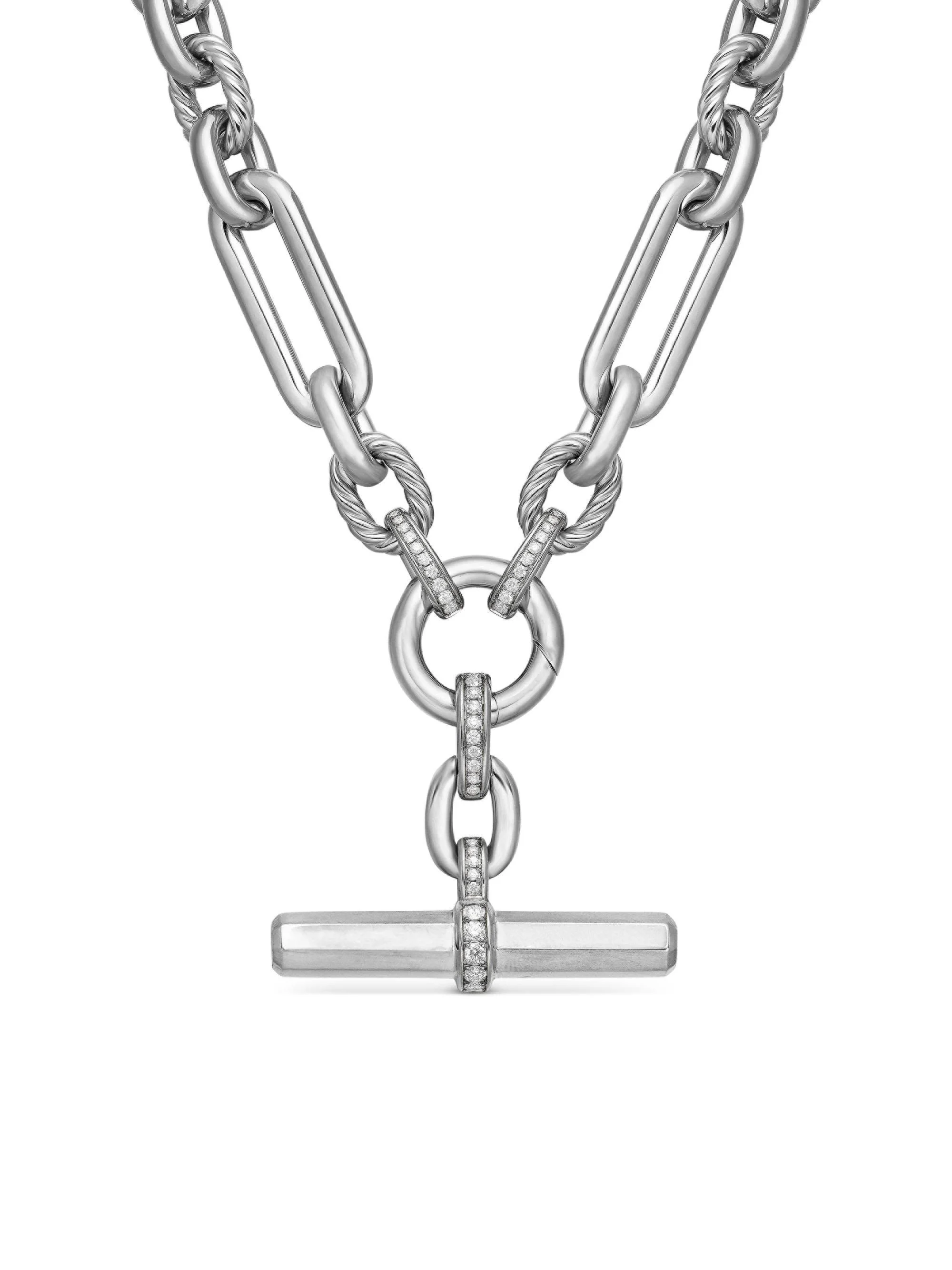 Women's Lexington Chain Necklace in Sterling Silver - Diamond - 1