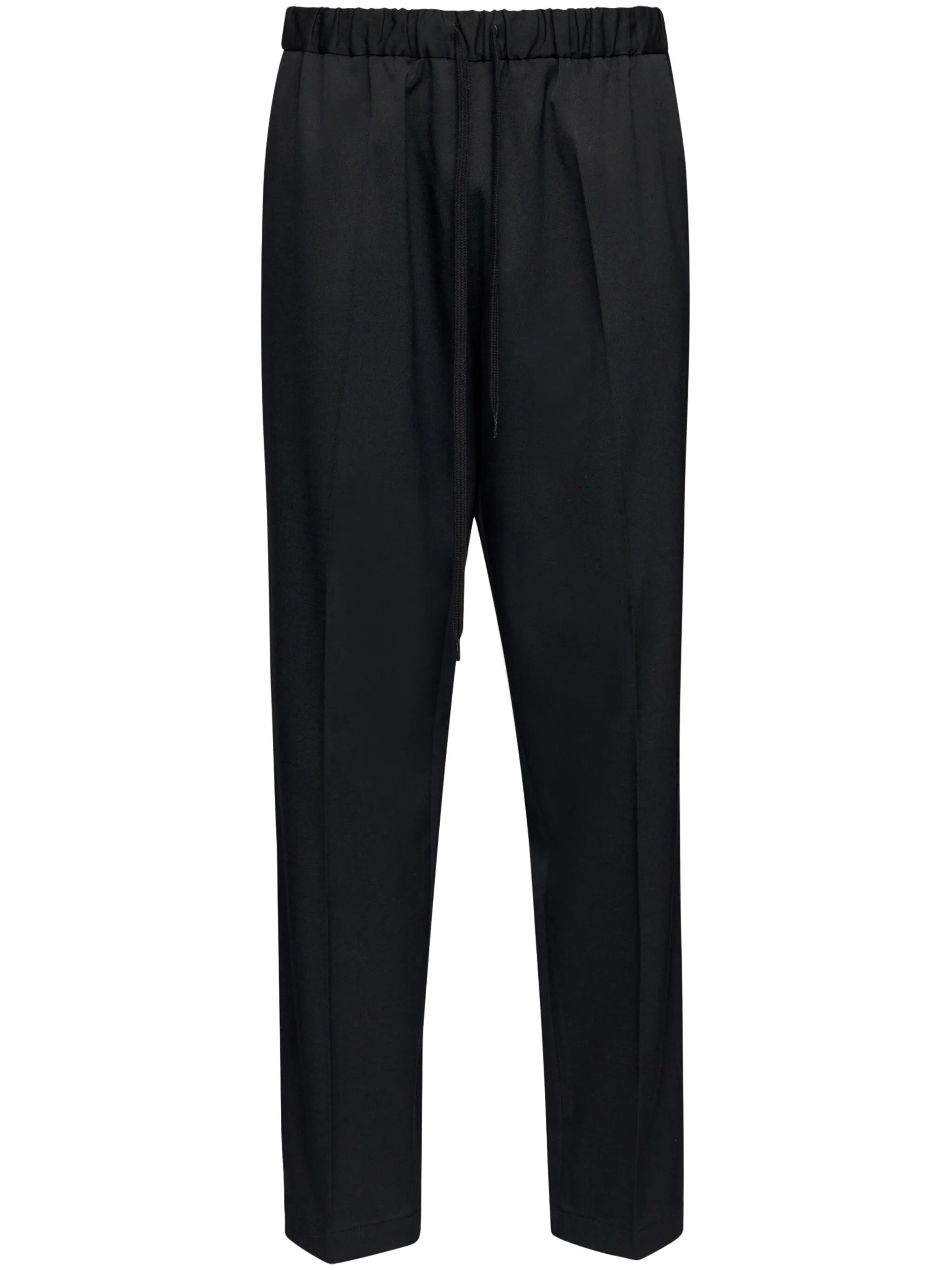 Drawstring Cropped Trousers - 1