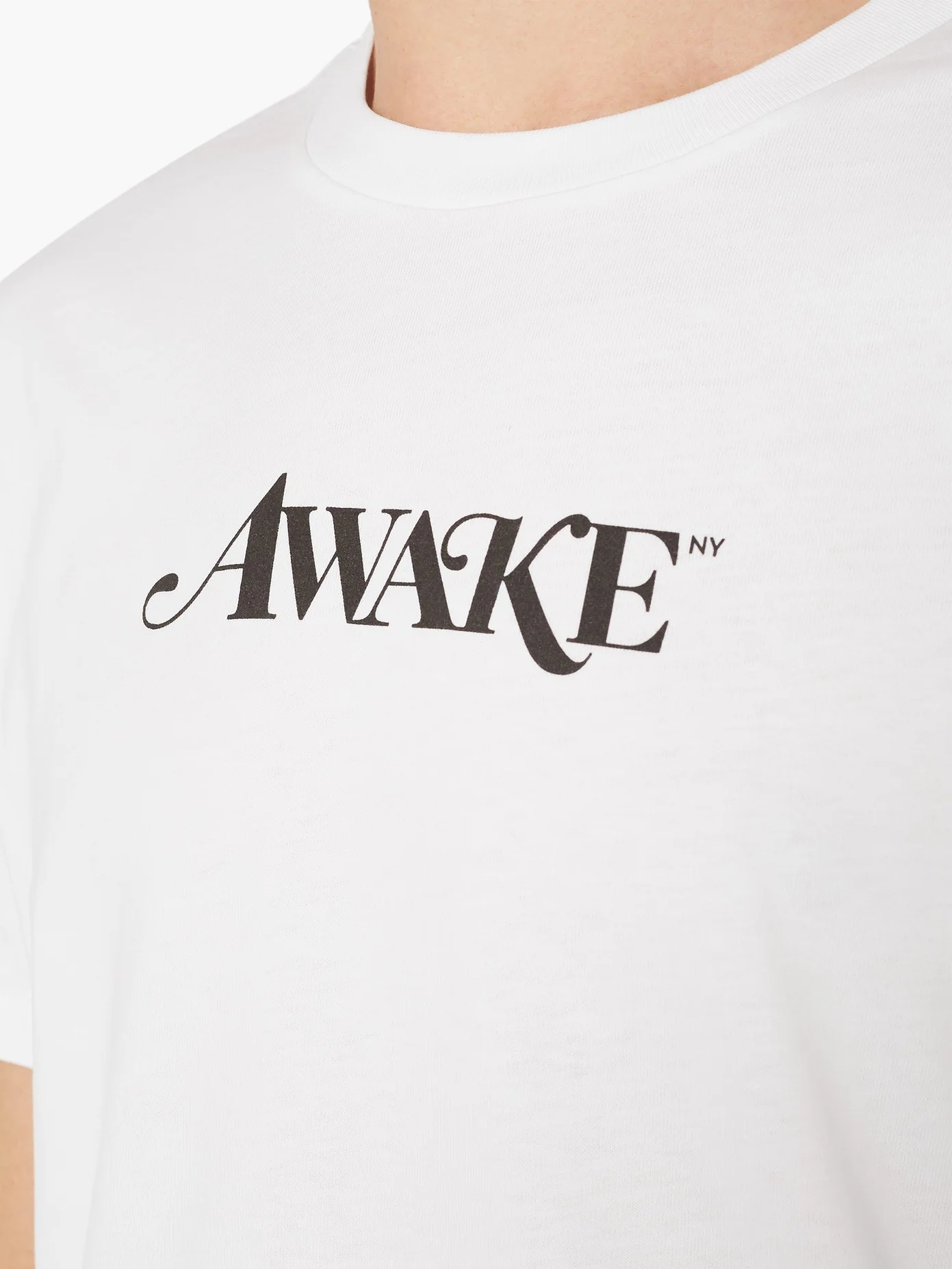 X Awake NY logo-print cotton-jersey T-shirt - 4