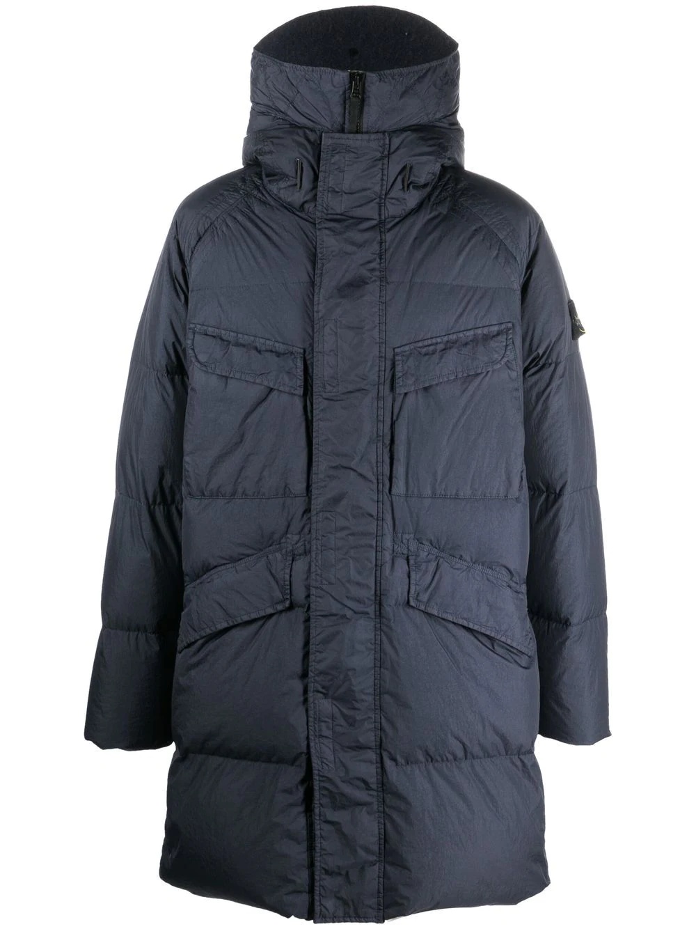 Compass-motif down jacket - 1