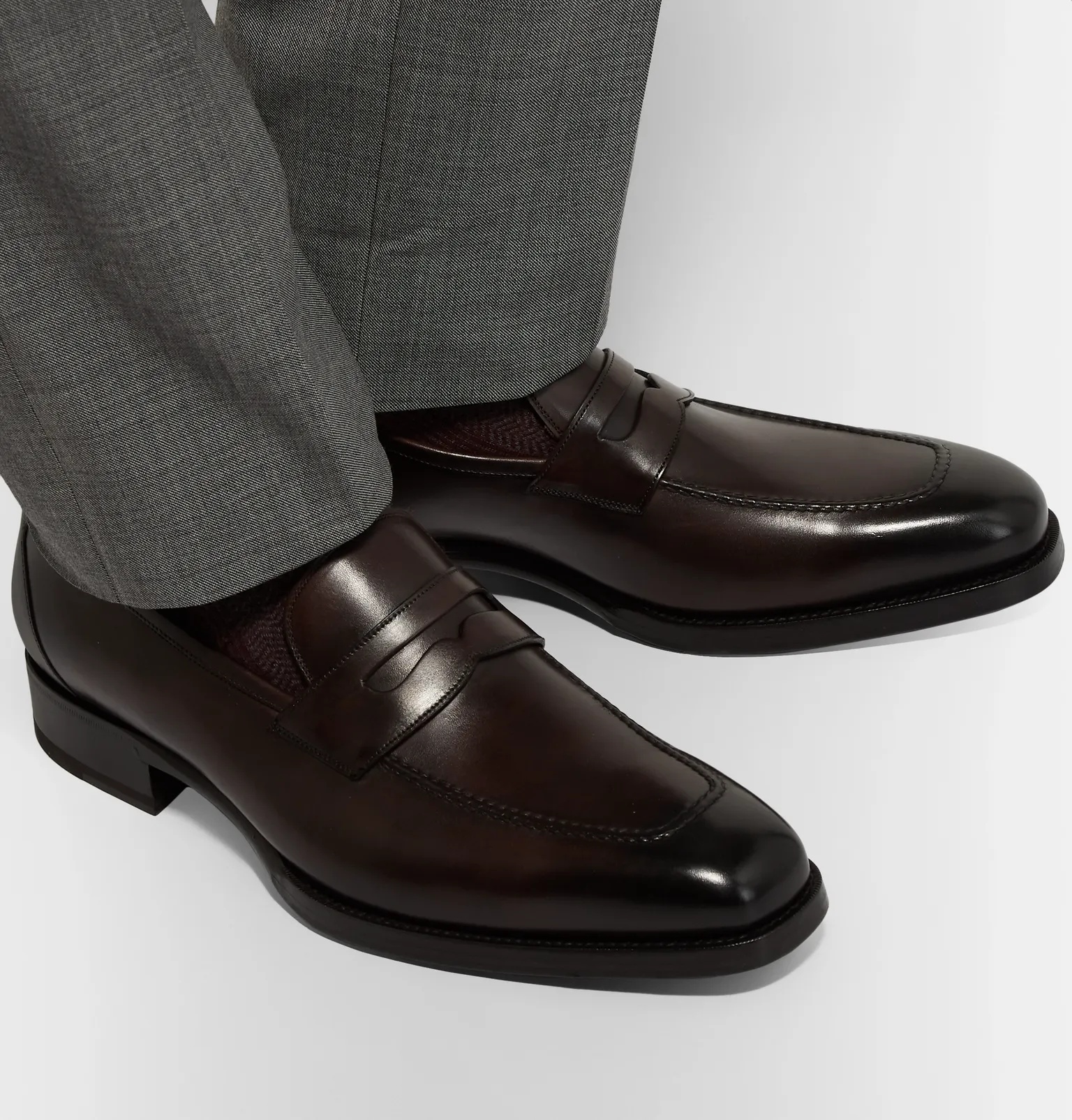 Wessex Polished-Leather Penny Loafers - 5