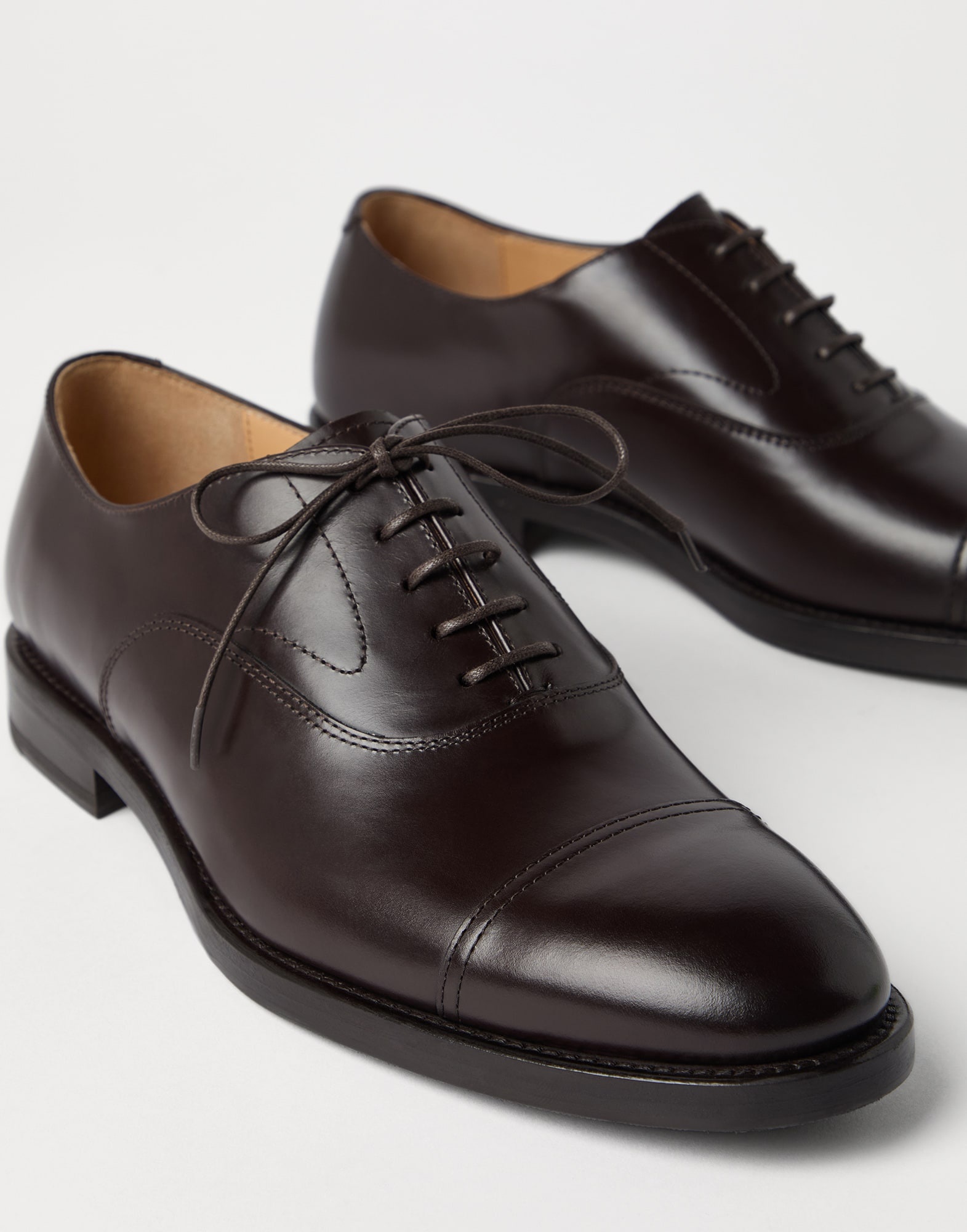 Smart calfskin cap toe Oxfords - 3