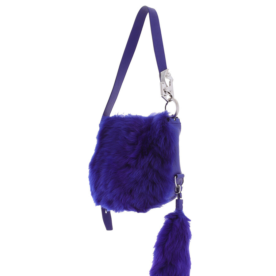 Burberry Small Knight Faux-Fur Shoulder Bag - 4