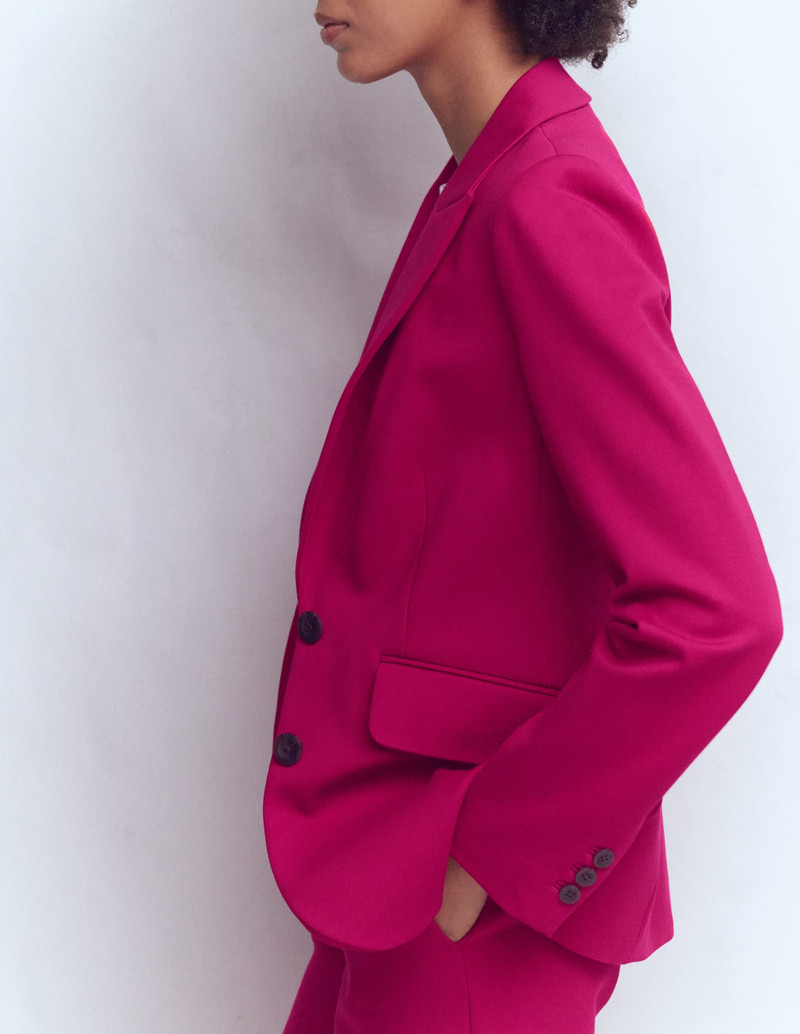Marylebone Ponte Blazer-Pomegranate 5