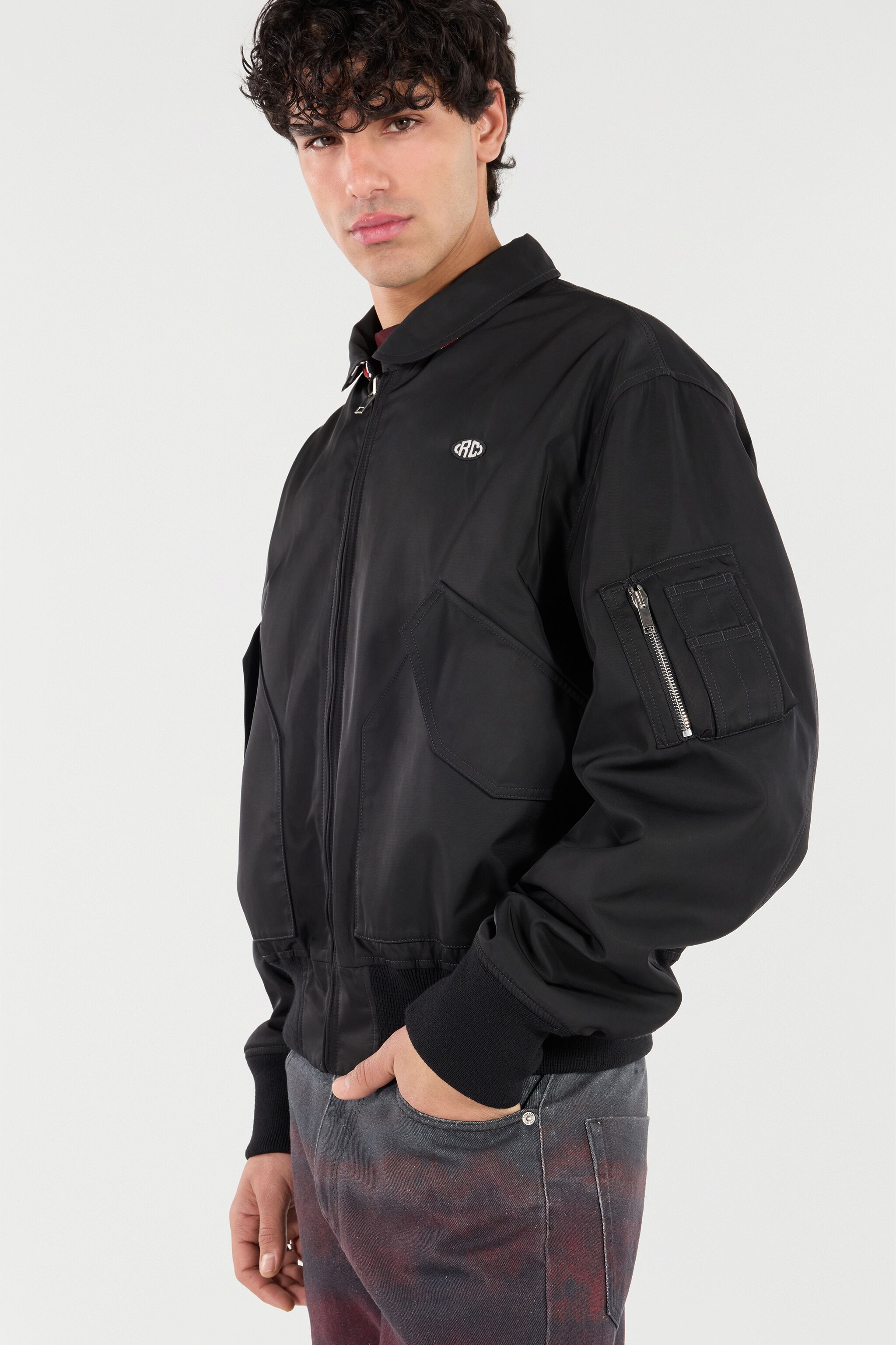 Reversible Bomber Jacket With Dragon - 6