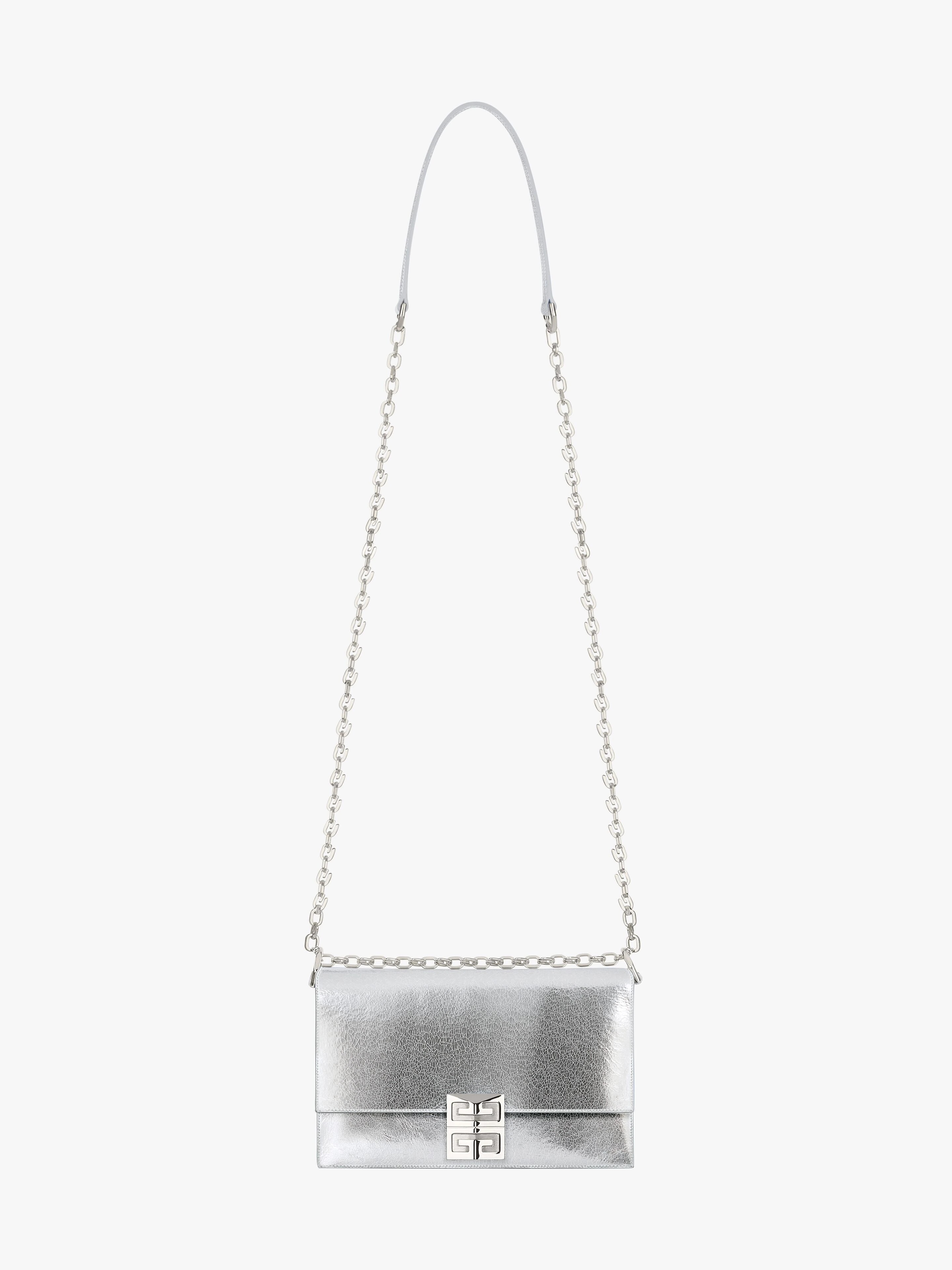 SMALL 4G BAG UN METALLIZED LEATHER WITH CHAIN - 3