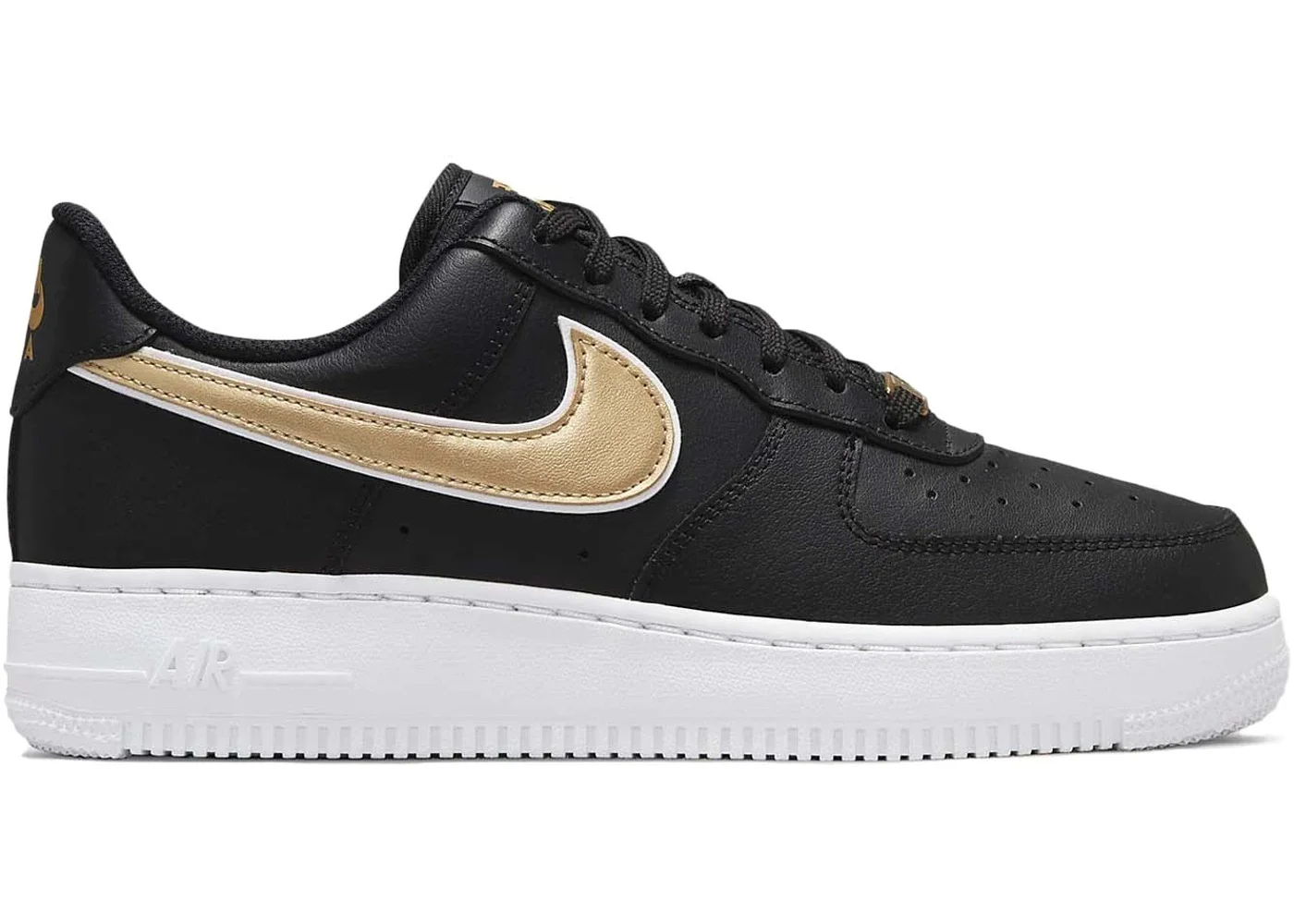Nike Air Force 1 Low '07 Essential Black Metallic Gold (W) - 1