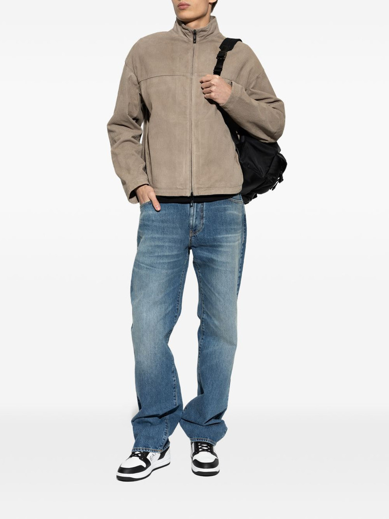 EMPORIO ARMANI perforated suede jacket outlook