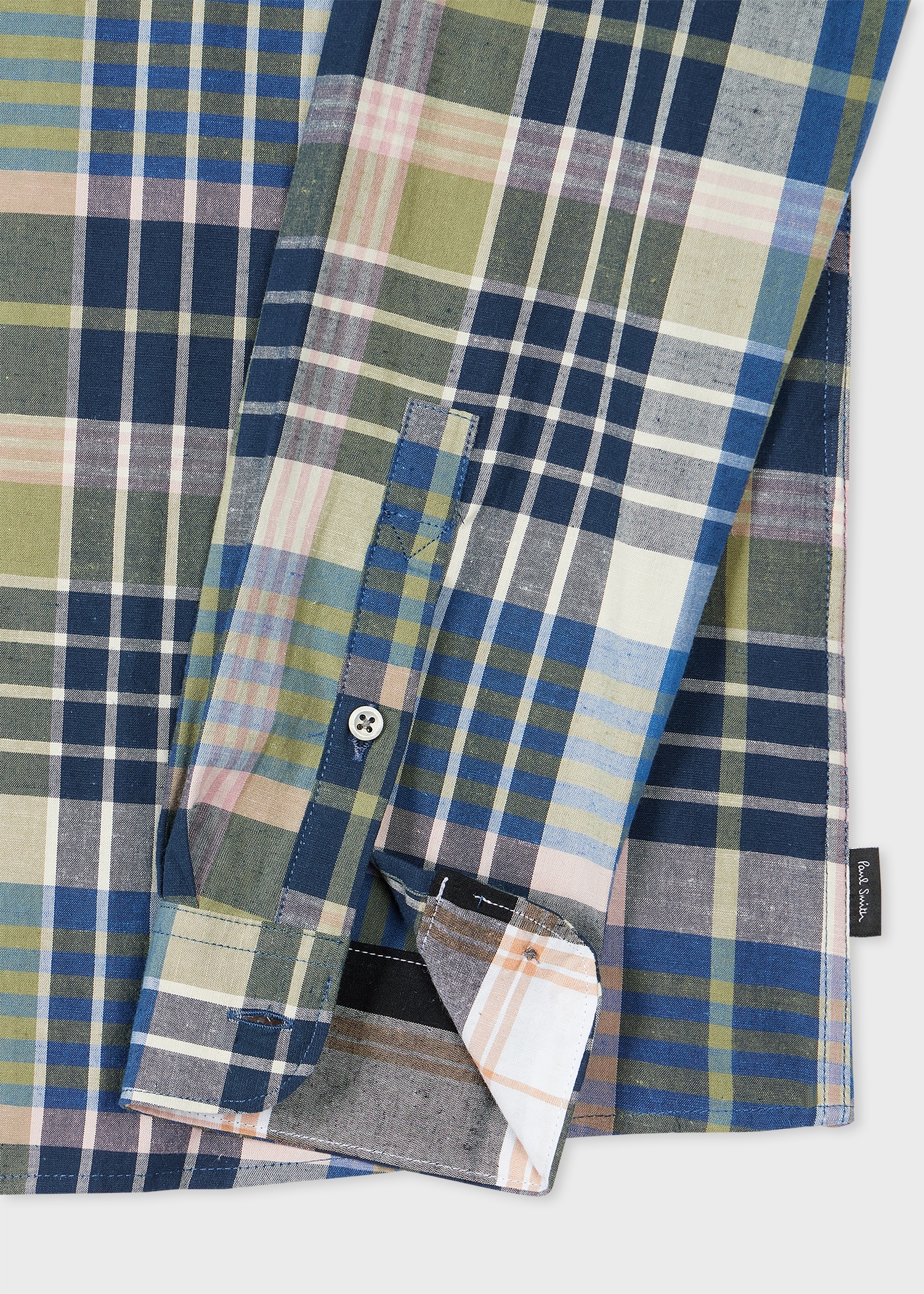 Cotton-Blend Blue Check Shirt - 2