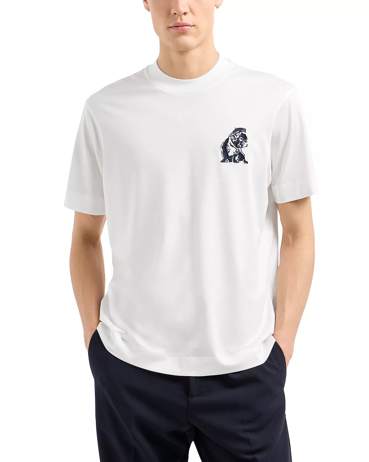 Embroidered Bulldog Tee - 1