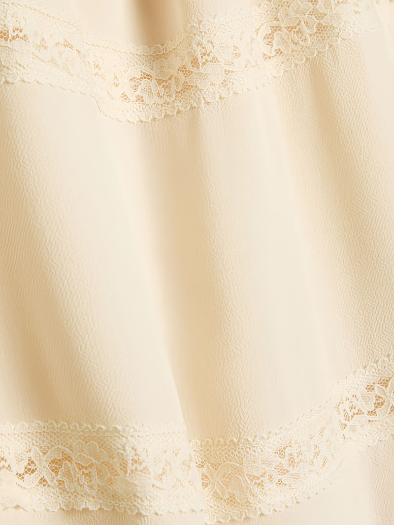 Reformation Laverna lace ruched midi dress outlook