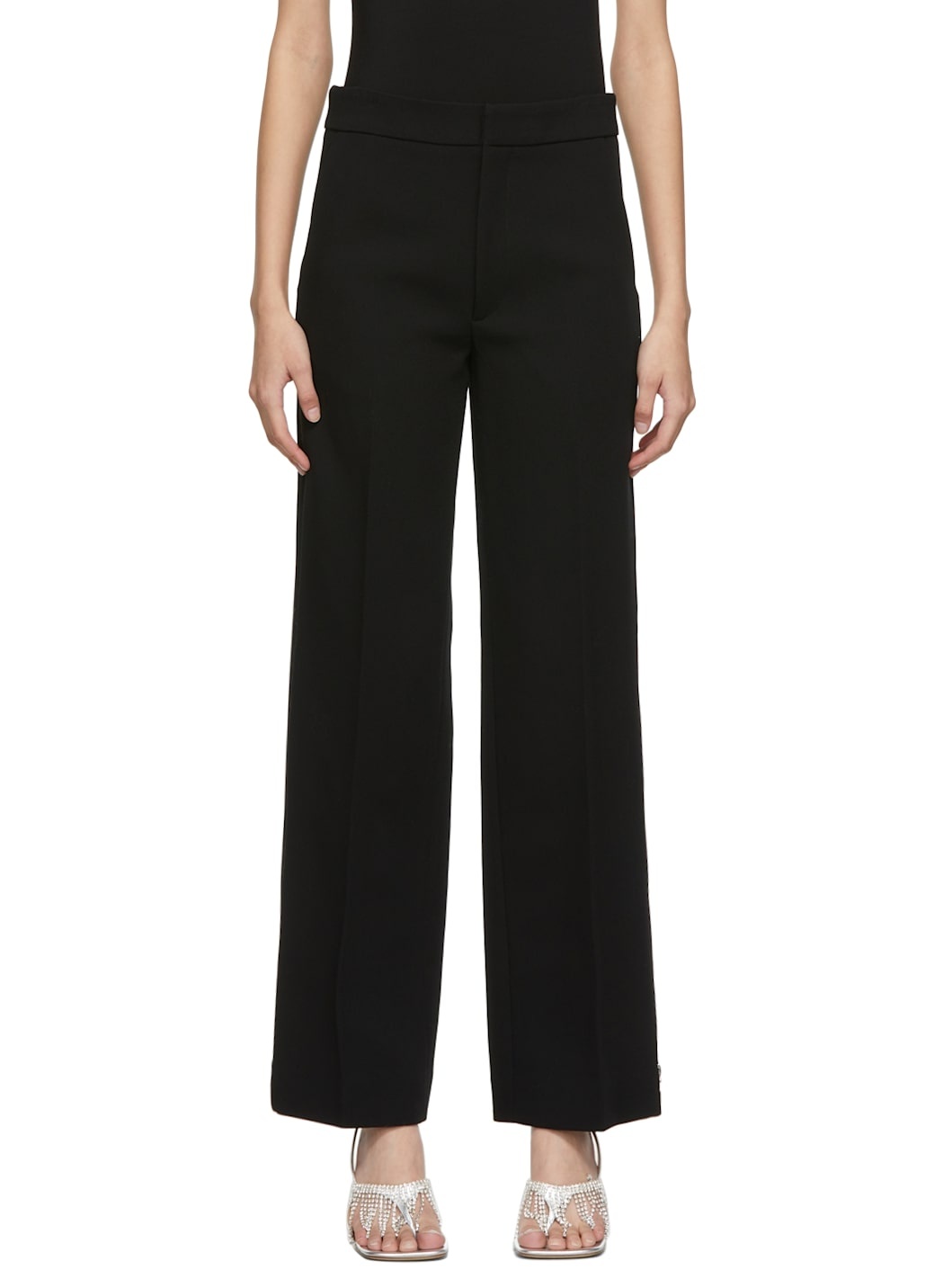 Black Crepe Vida Trousers - 1