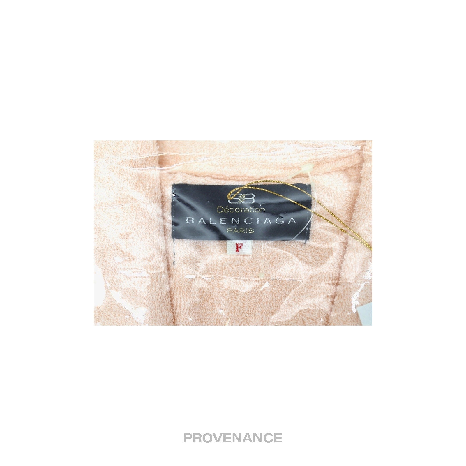 Balenciaga Embroidered Logo Robe - Peach Terry - 6