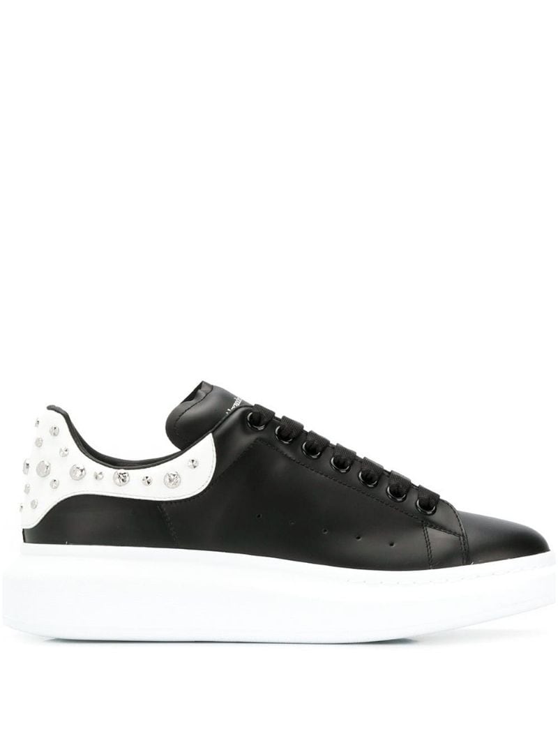 crystal studded sneakers - 1