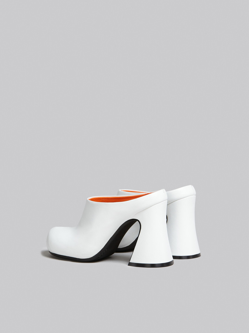 Marni WHITE NAPPA LEATHER SABOT outlook