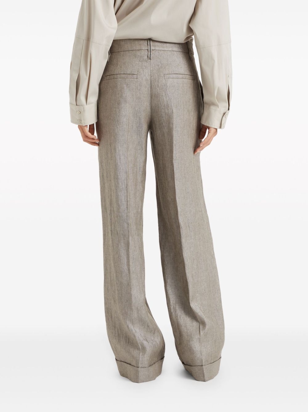 Linen flared trousers - 2