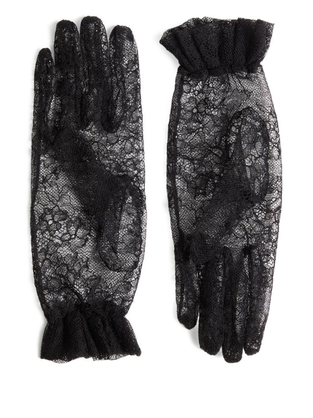 lace-embellished gloves - 2