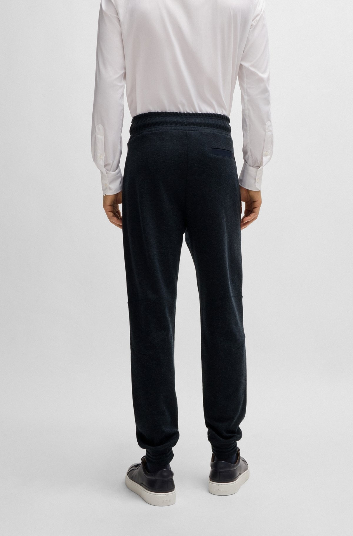 REGULAR-FIT TRACKSUIT BOTTOMS IN STRETCH FLANNEL - 5