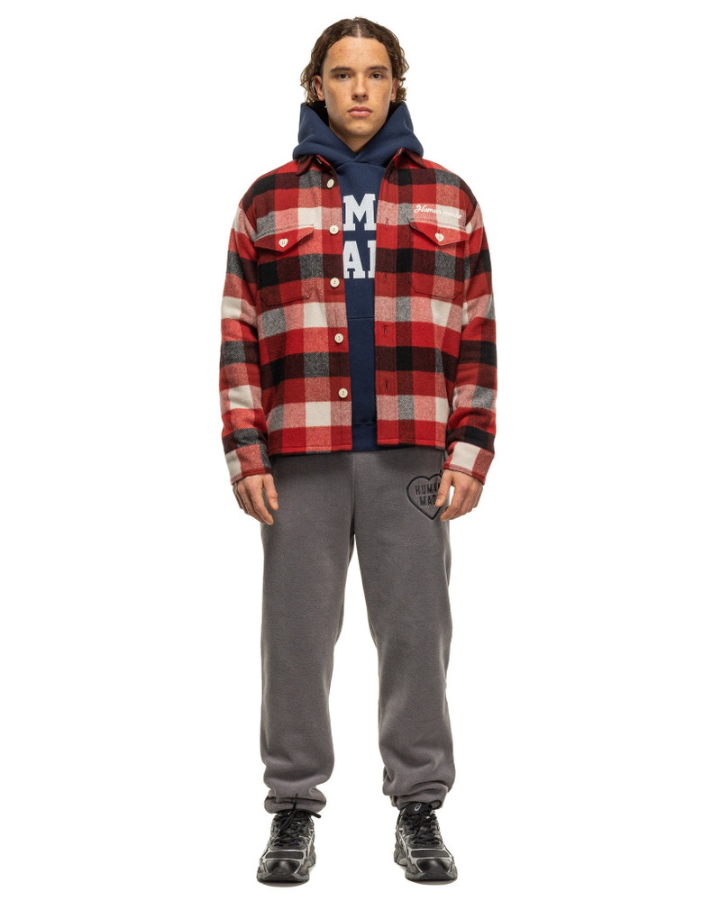 Human Made Wool Beaverblock Check Shirt Red outlook