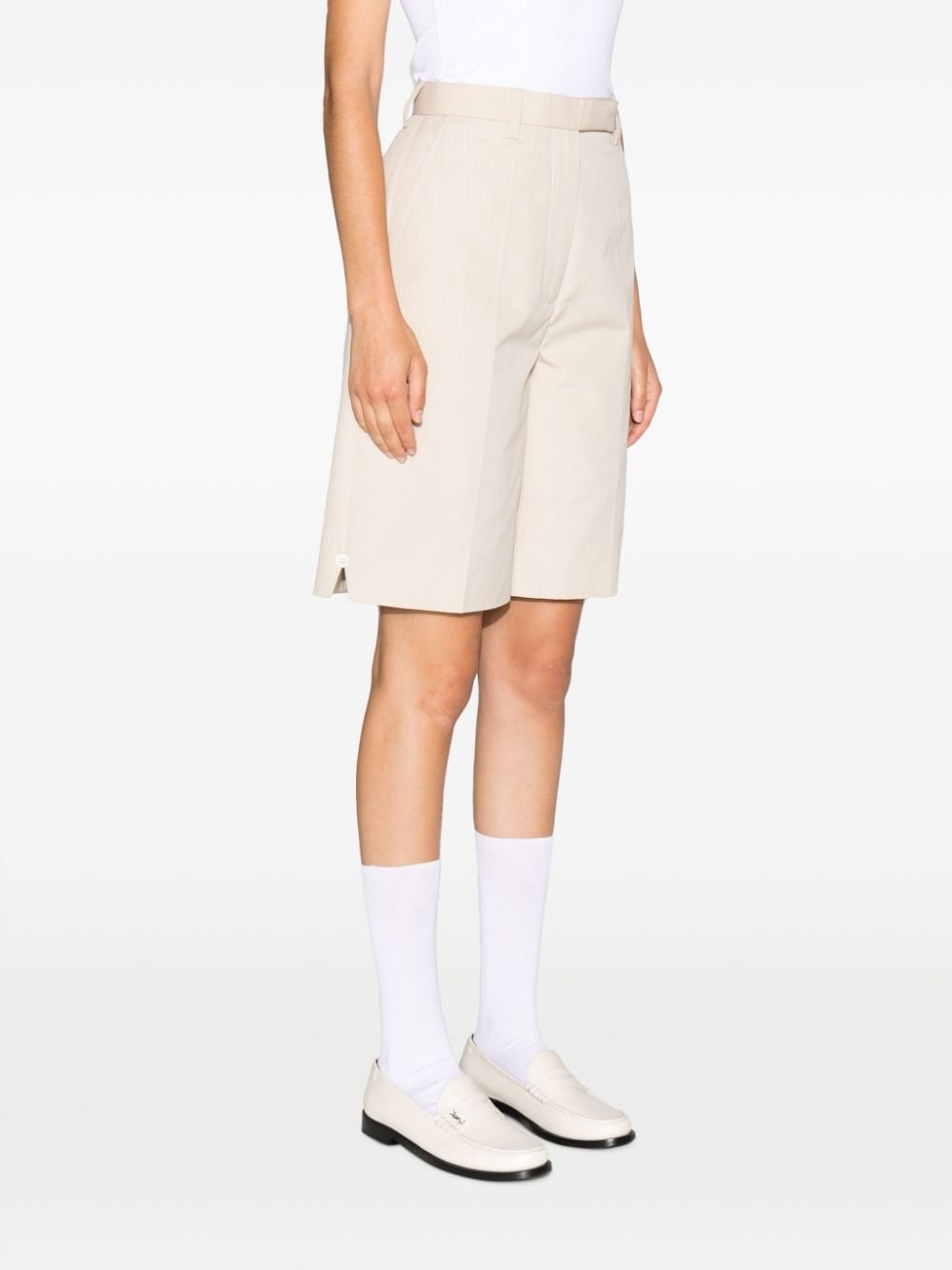 high-waisted tailored shorts - 3