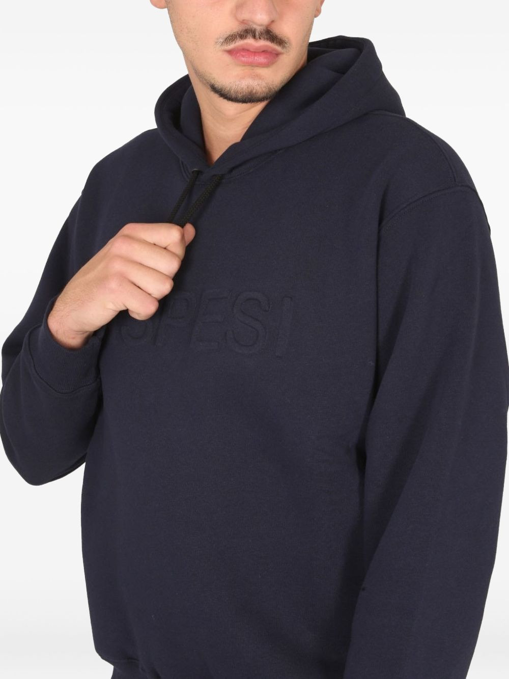 embossed-logo hoodie - 4
