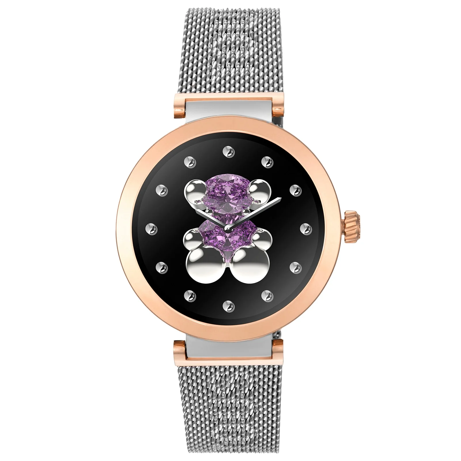 Smartwatch with steel and rose-colored steel bracelet TOUS S-CONNECT - 1