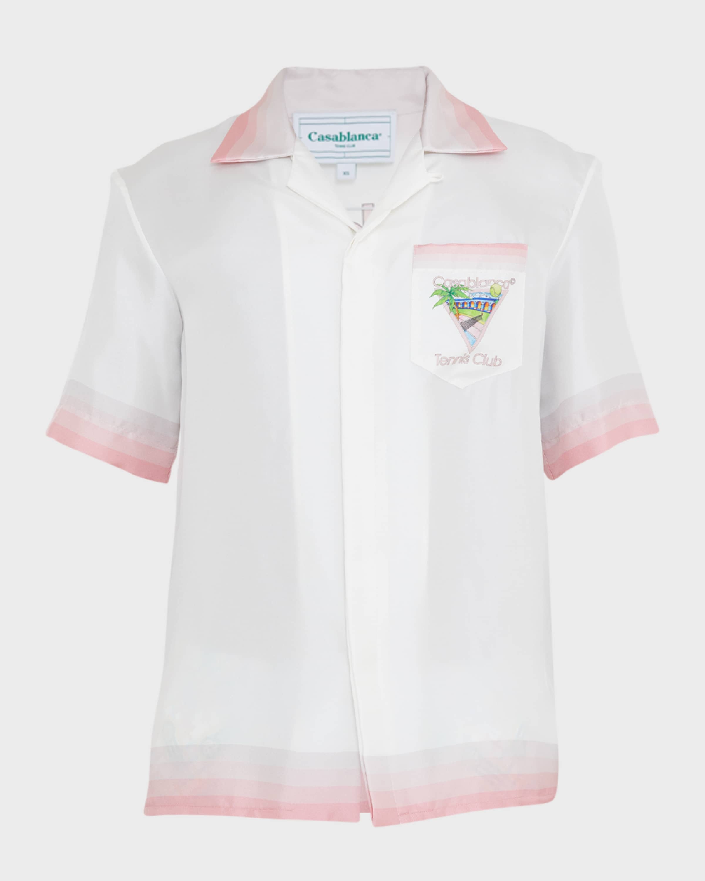 Men's Tennis Club Icon Silk Camp Shirt - 1