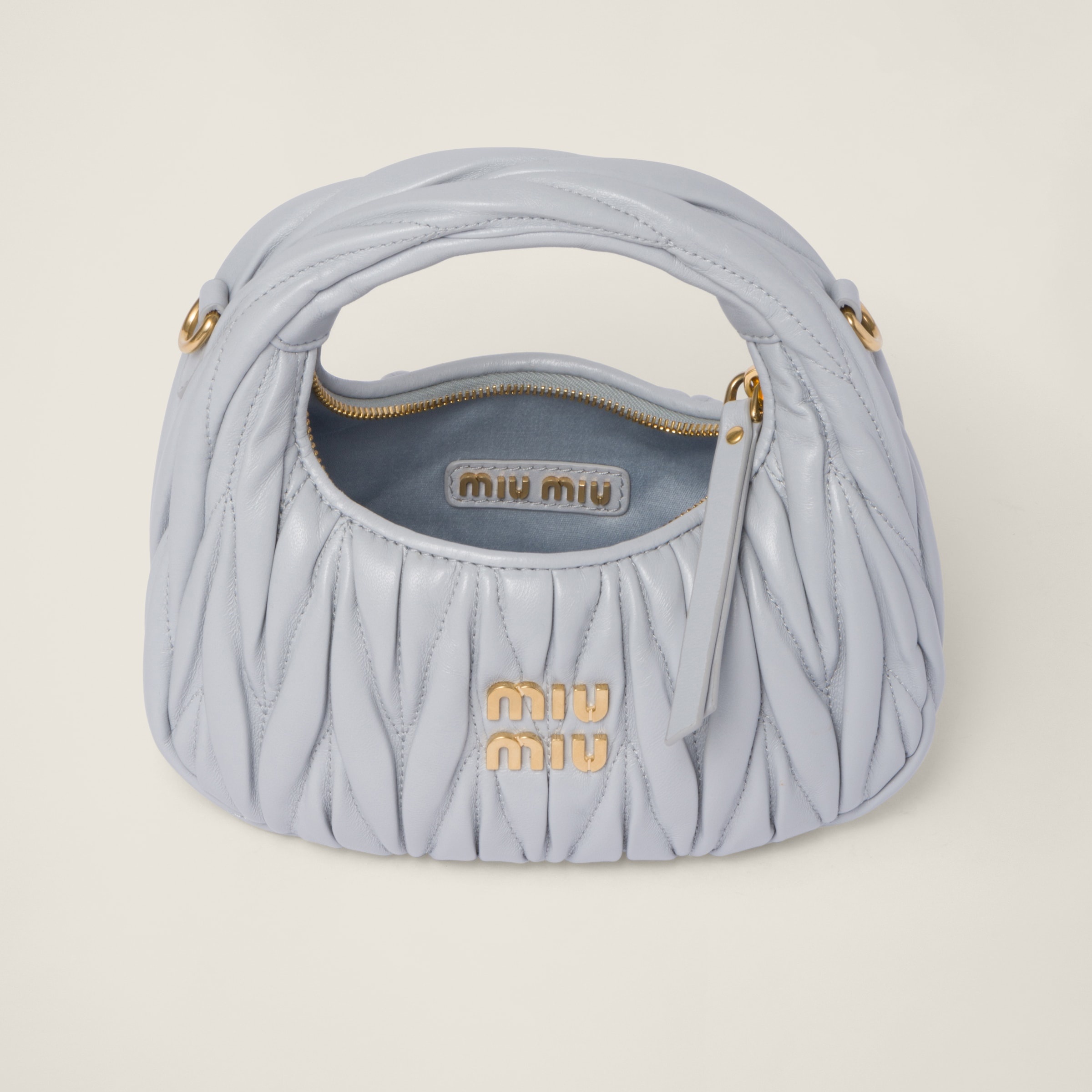 Wander matelassé nappa leather hobo mini-bag - 6