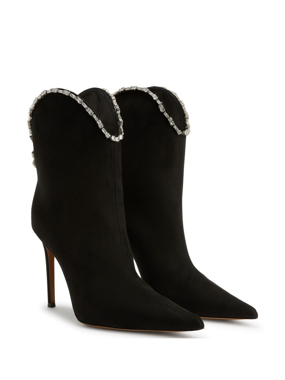 crystal-embellished detail 105mm boots - 2