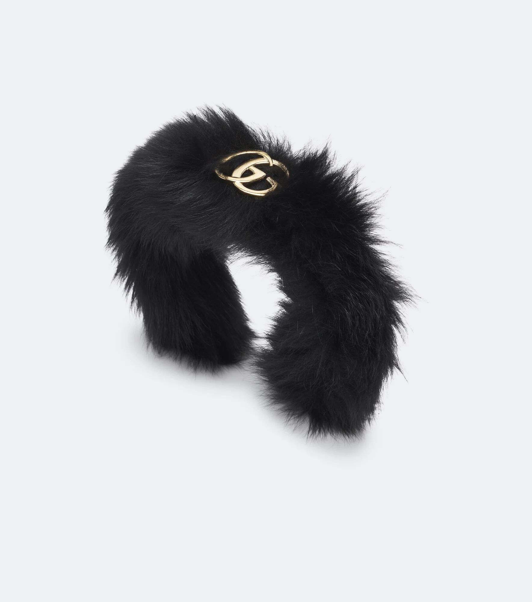 Double G shearling headband - 1