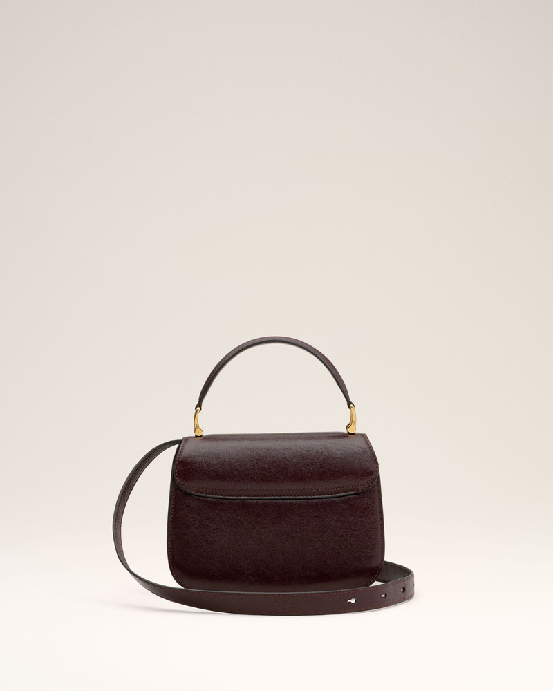 BURGUNDY LEATHER TOP HANDLE PARIS PARIS BAG 3