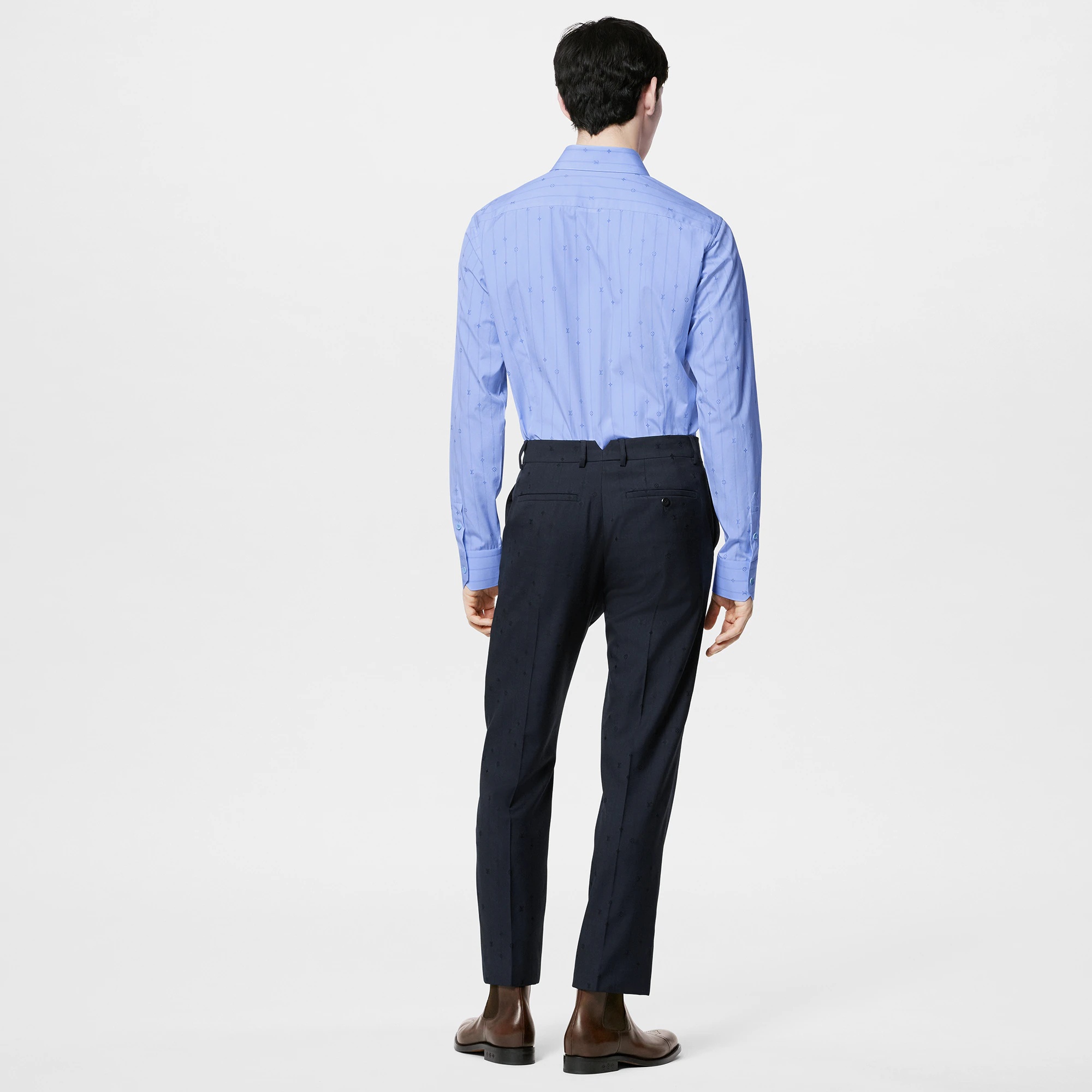 Cotton Long-Sleeved Slim Shirt - 3