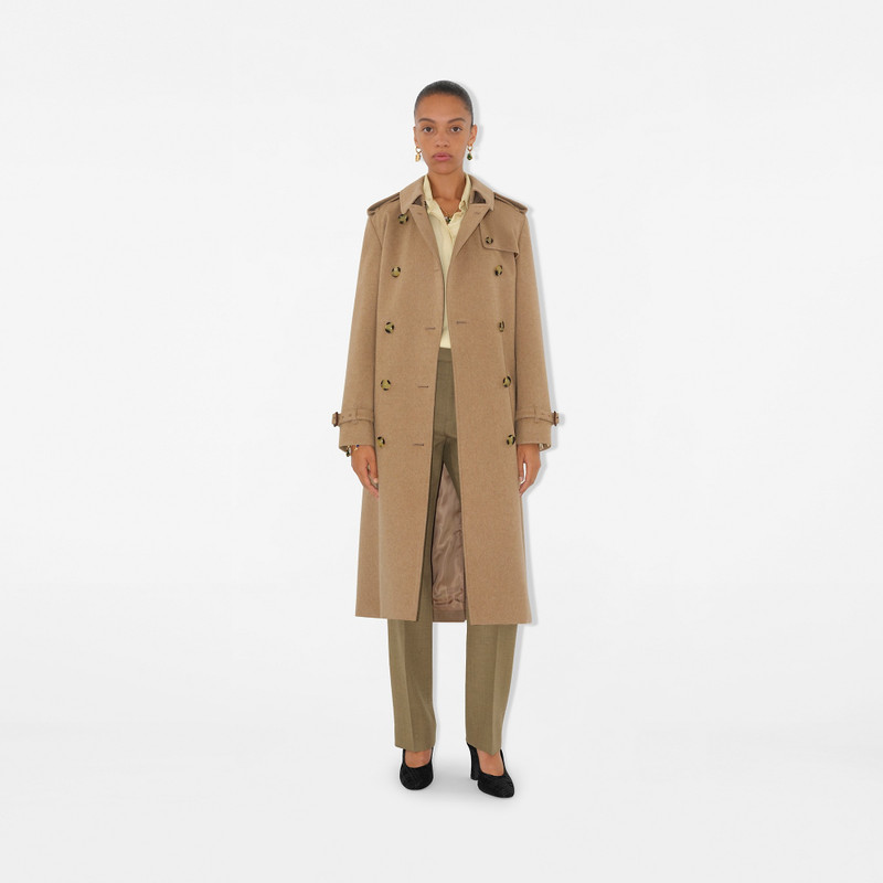Burberry Long Cashmere Kensington Trench Coat outlook