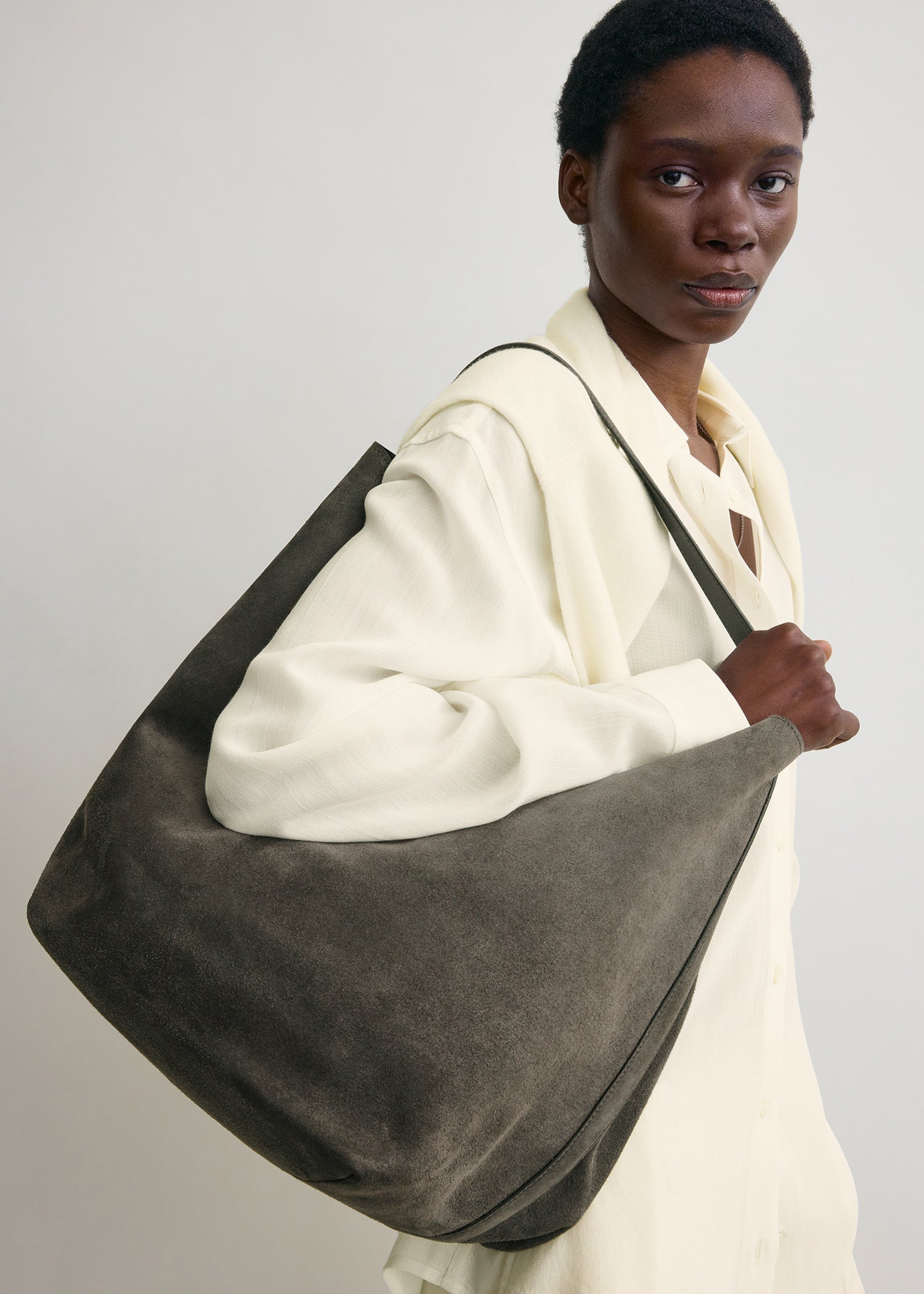 Belted tote granite - 3