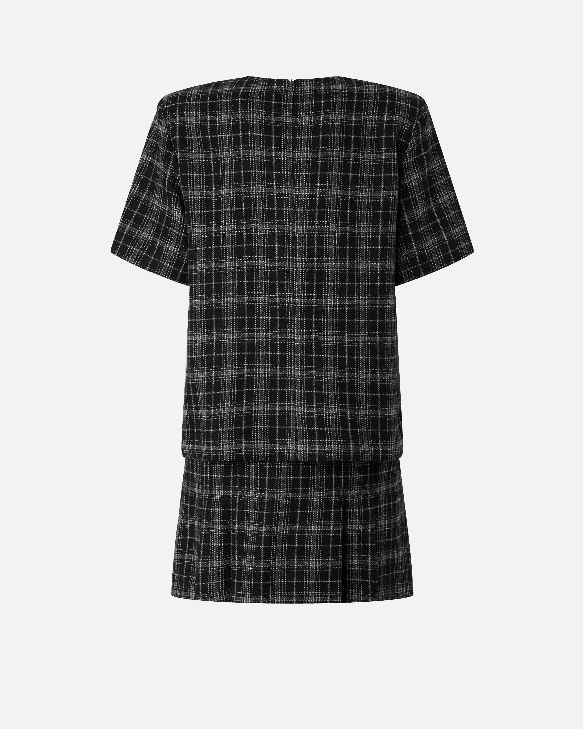 SHORT YARN-DYED CHECK DRESS - 6