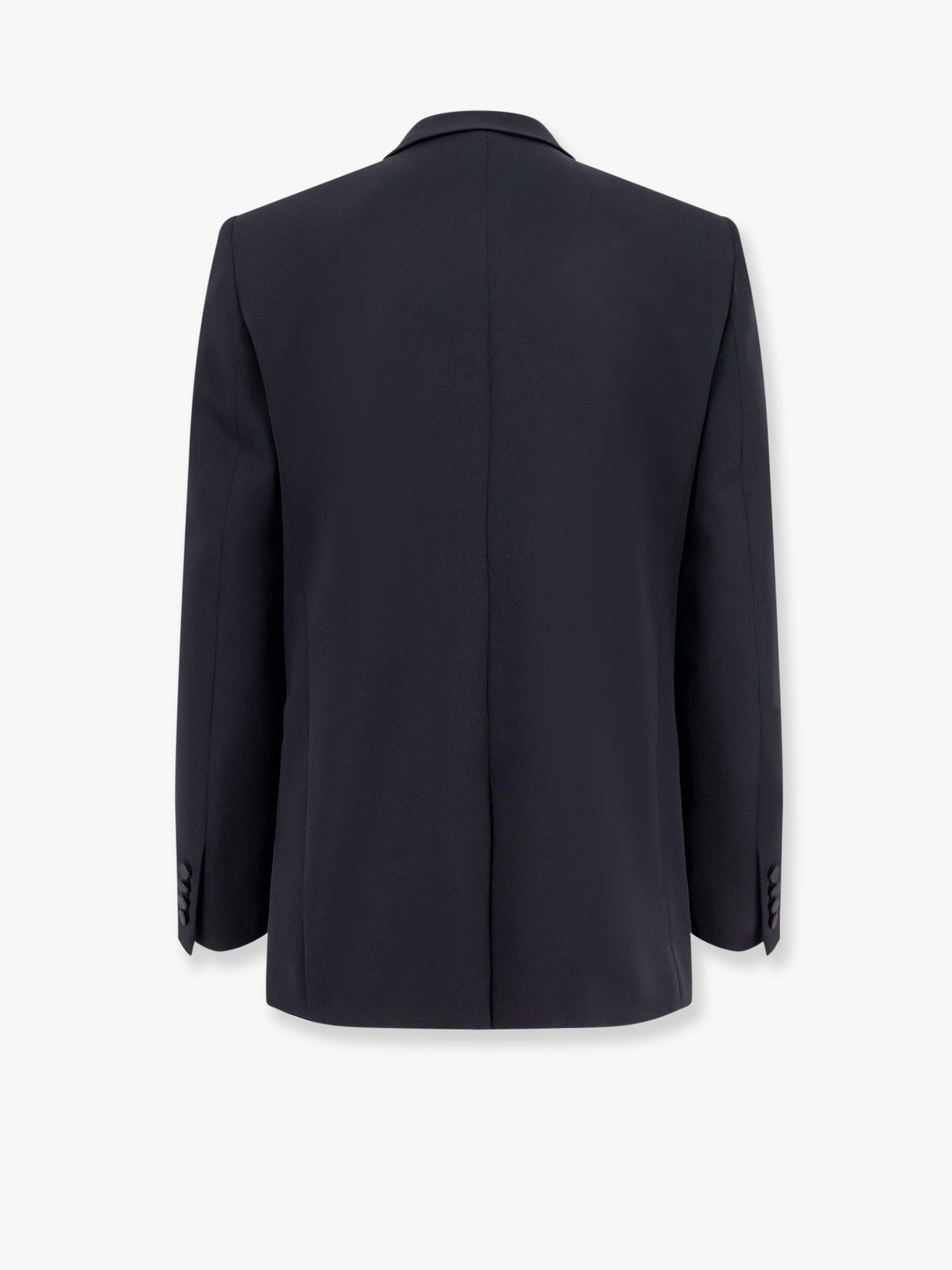 Saint Laurent Certified Wool Blazer With Satin Lapel - 5