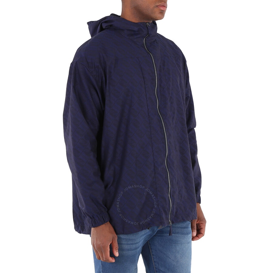 Emporio Armani Men's Blue Camouflage Hooded Jacket - 4