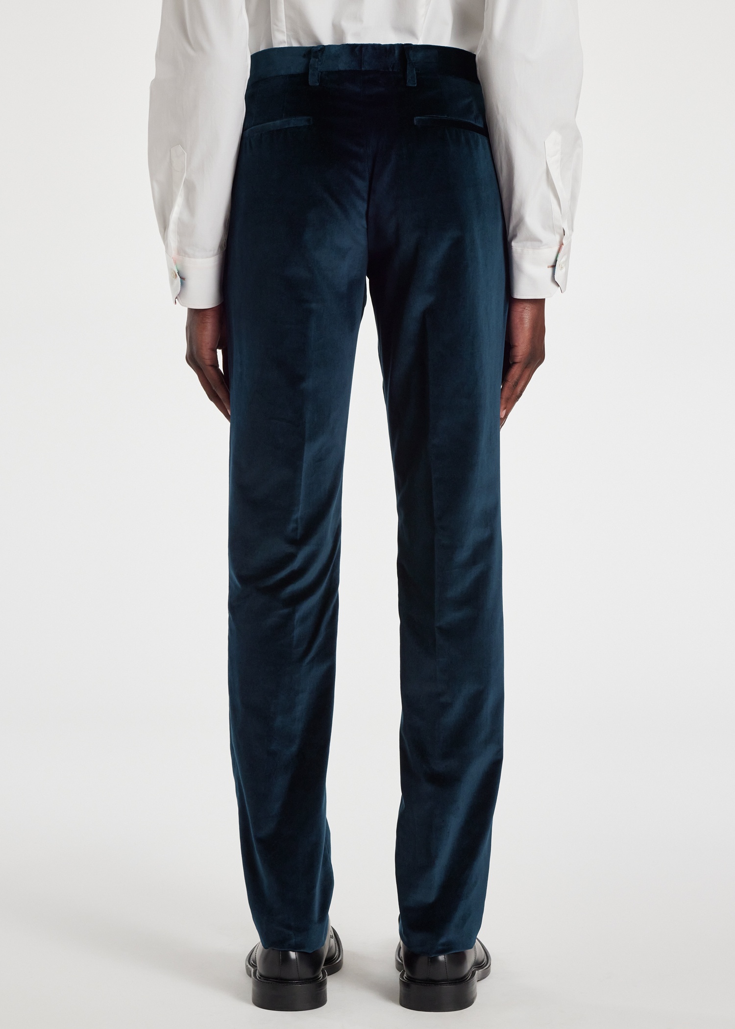 Navy Velvet Trousers - 3