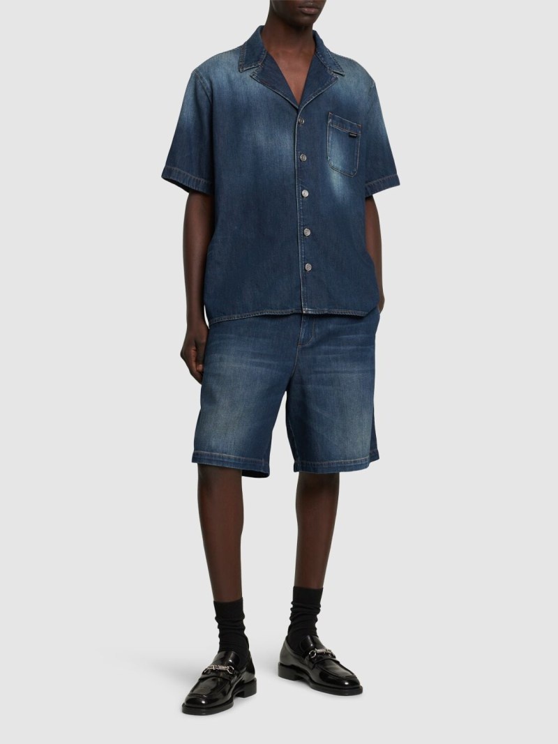 Denim short sleeve shirt - 2