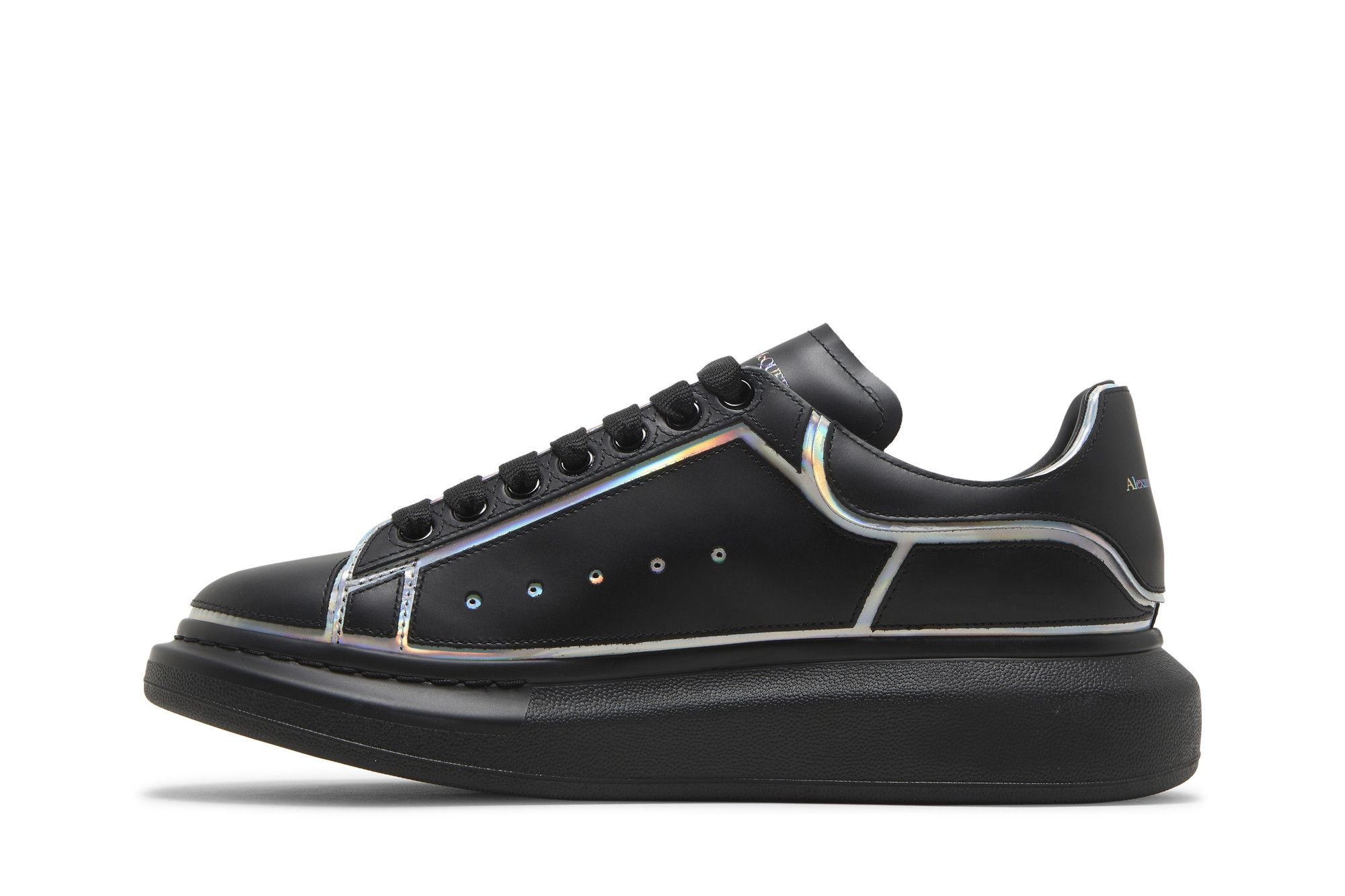 Alexander McQueen Oversized Sneaker 'Black Silver Holo' - 3