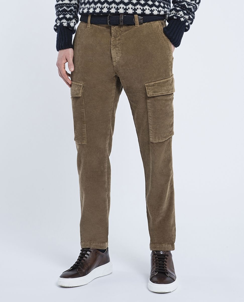 Soft Touch Corduroy Cargo Trousers - 2