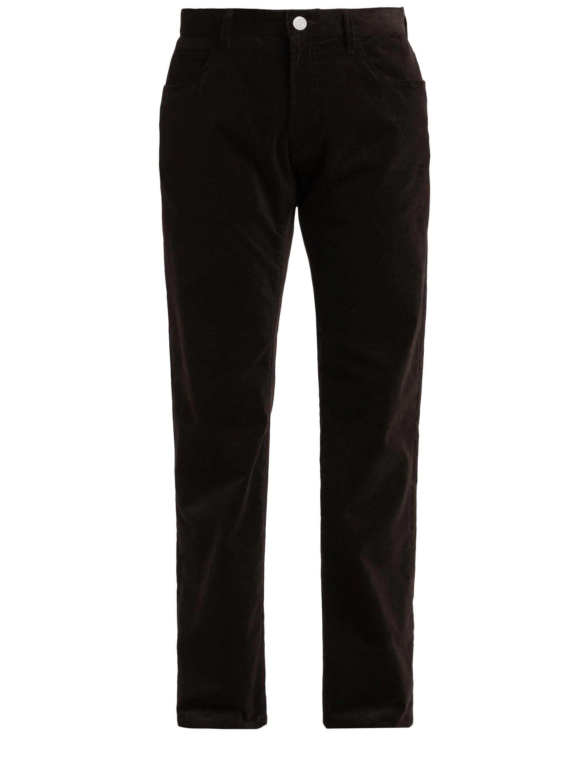 Men's 5-Pocket Corduroy Pants - Brown - 1