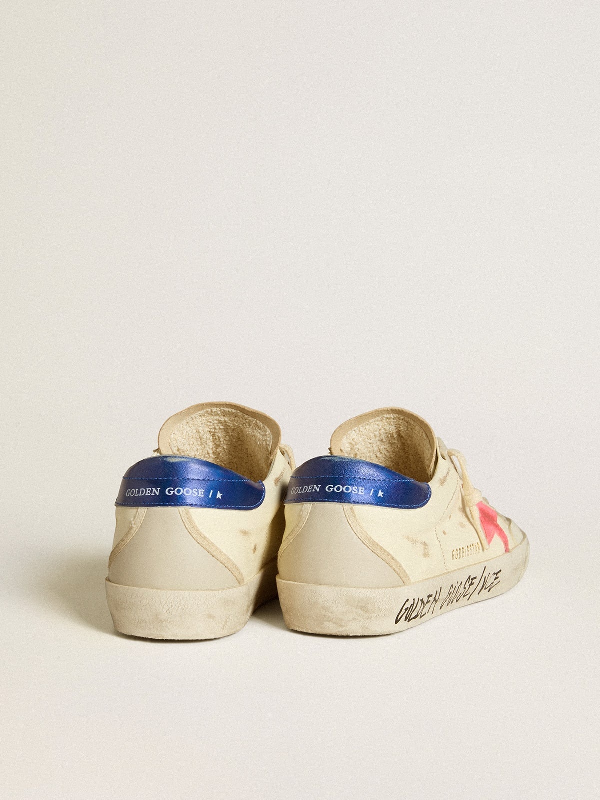 Super-Star in nappa with suede star and metallic leather heel tab - 4