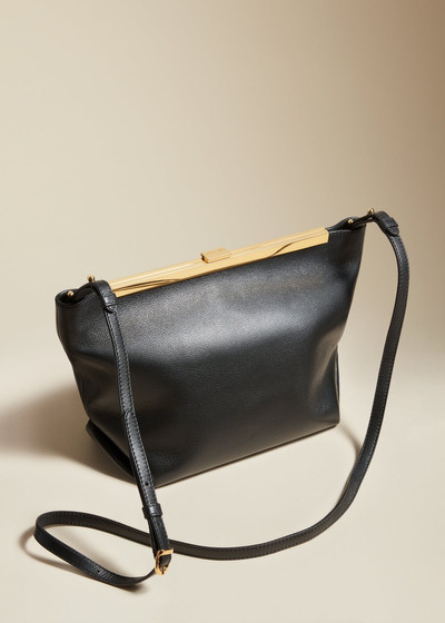 KHAITE The Augusta Crossbody Bag in Black Pebbled Leather outlook