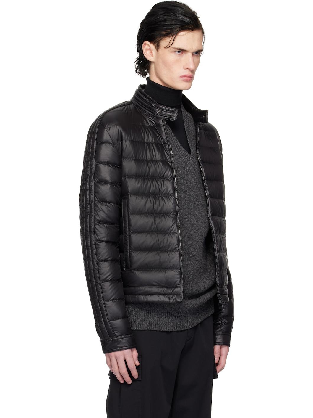 Black Jacobus Biker Down Jacket - 2